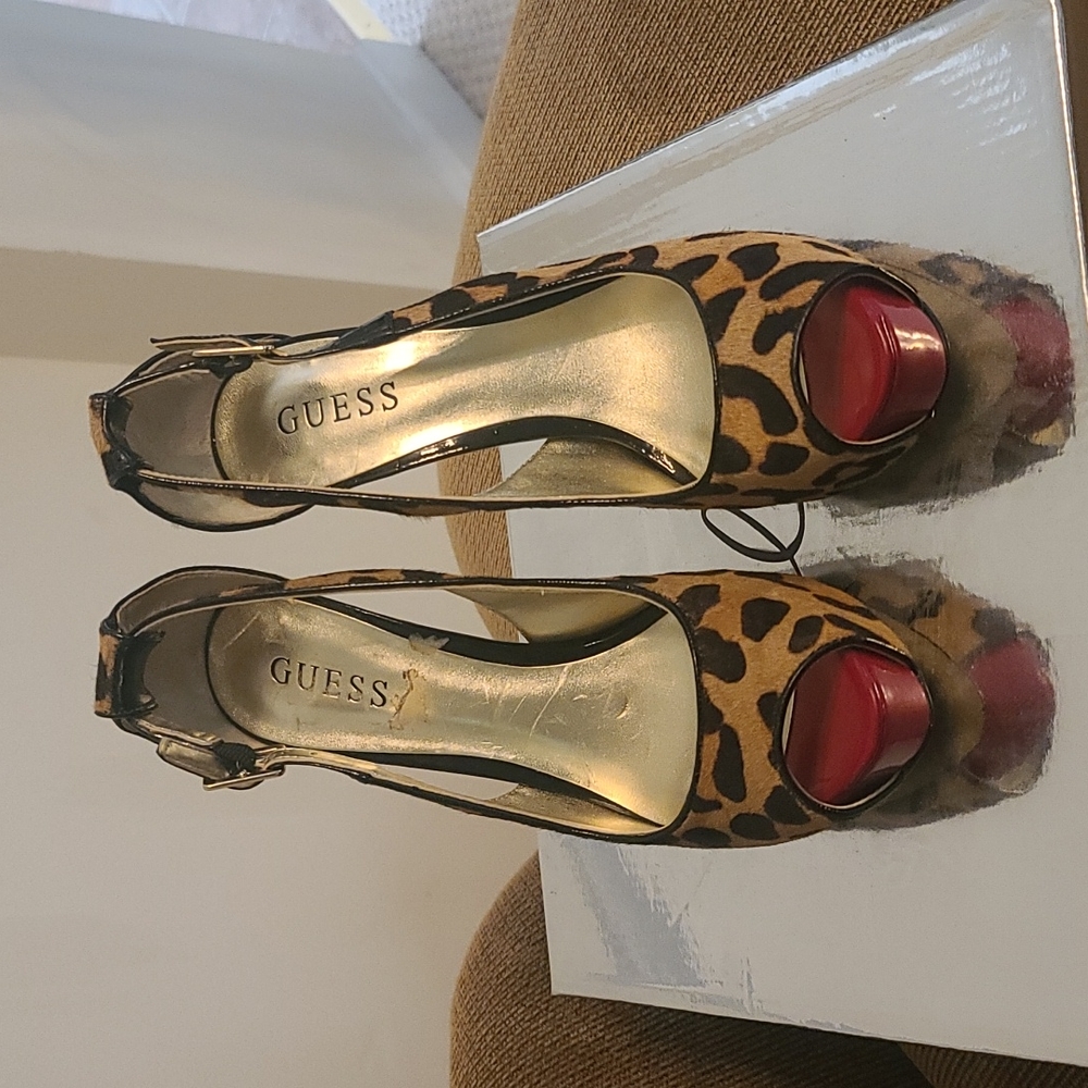Guess stilettos- real animal hair (gorgeous)